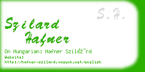 szilard hafner business card